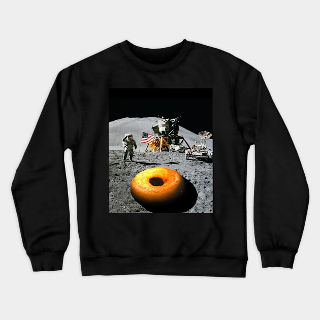 Lunar landing with donut Crewneck Sweatshirt by Luggnagg